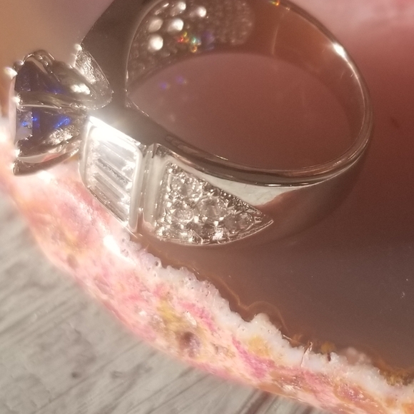 🖤4 for $25 Bundle Sale Sapphire CZ Size 6 Silverstone Ring - Picture 7 of 8